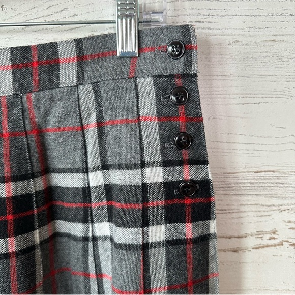 VINTAGE 80s Plaid Pleated Wool Midi Skirts Lot of TWO Academia Made in USA - Picture 10 of 15